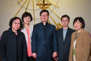 Sam and Julie Choi with members of the Korean Lutheran Church